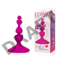 Ярко-розовый анальный стимулятор COSMO - 8 см.