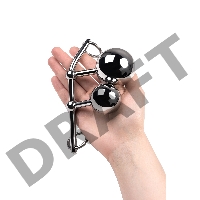 Стринги TOYFA Metal с двумя шарами, серебряные