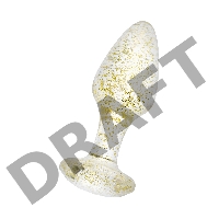 Анальная втулка TOYFA, акрил, золотая, 8 см, Ø 2,8 см