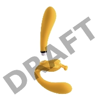 Безремневой страпон с вибрацией The Monarch, желтый