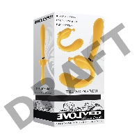 Безремневой страпон с вибрацией The Monarch, желтый