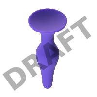 Анальная втулка A-Toys by TOYFA, силикон, фиолетовая, 12,5 см