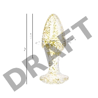 Анальная втулка TOYFA, акрил, золотая, 8 см, Ø 2,8 см