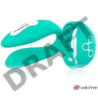 Зеленый вибратор для пар с пультом-часами Weatwatch Dual Pleasure Vibe