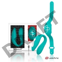 Зеленый вибратор для пар с пультом-часами Weatwatch Dual Pleasure Vibe