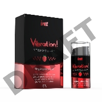 Жидкий интимный гель с эффектом вибрации Strawberry, 15мл