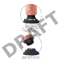 Вибромассажер реалистик на присоске 3 в 1, 7 Vibrating Cock