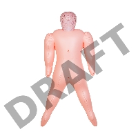 Кукла надувная Dolls-X by TOYFA Isabella, толстушка, с двумя отверстиями, блондинка, 160 см
