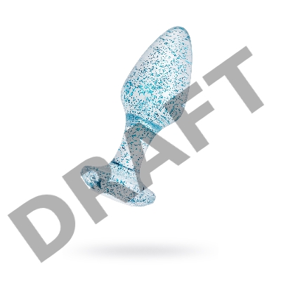 Анальная втулка TOYFA, акрил, голубой, 8 см, Ø 2,8 см