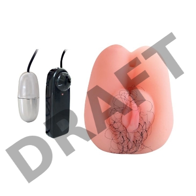 Вибровагина Erowoman телесного цвета с волосиками