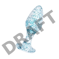 Анальная втулка TOYFA, акрил, голубой, 8 см, Ø 2,8 см