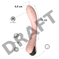 Вибратор точки G  Apus, цвет персиковый (INFINITE)