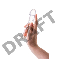 Нереалистичный фаллоимитатор Sexus Glass, стекло, прозрачный, 16 см