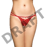 Стринги с украшением SoftLine Collection, красный, S/M