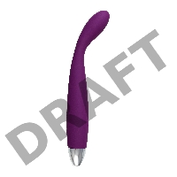 Coco Violet Гибкий тонкий вибростимулятор фиолетовый с гладкой поверхностью