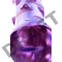 Двусторонний фаллоимитатор Sexus Glass, стекло, фиолетовый, 19,5 см