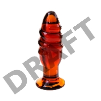 Анальная втулка Sexus Glass, стекло, коричневая, 12,5 см, Ø 4 см