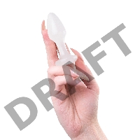 Анальная втулка TOYFA, акрил, белый, 8 см, Ø 2,8 см