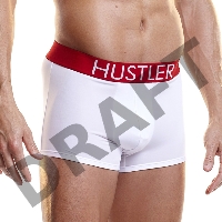 Белые мужские боксеры HUSTLER на широкой резинке из микрофибры, XL