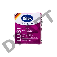 Презервативы Ritex LUST №3, рифленые с пупырышками, латекс, 19 см