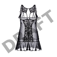 Эротическая комбинация Erolanta Margarita, черный (50-52)