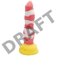 Красно-белый фаллоимитатор Лис Medium - 24 см.