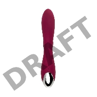 Вибратор с клиторальным стимулятором L'EROINA by TOYFA Mion, силикон, бордовый, 22 см