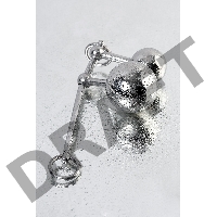 Стринги TOYFA Metal с двумя шарами, серебряные
