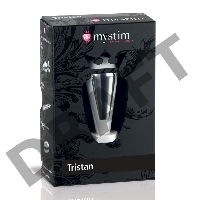 Анальная пробка Mystim Tristan, электростимуляция, пластик, белый, 7,5 см, Ø 3 см