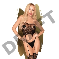 Роскошный комбинезон Sex dealer с имитацией чулочек