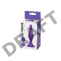 Анальная втулка A-Toys by TOYFA, силикон, фиолетовая, 10,2 см