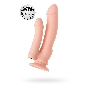 Реалистичный фаллоимитатор TOYFA  A-Toys Twint, силикон, телесный, 19,5 см