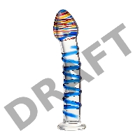 Нереалистичный фаллоимитатор Sexus Glass, стекло, прозрачный, 18 см
