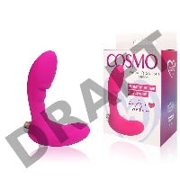 Розовый вибромассажер Сosmo с отростком - 9 см.