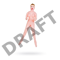 Кукла надувная Dolls-X by TOYFA Hannah, блондинка, с тремя отверстиями, кибер вставка: вагина