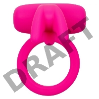 Розовое перезаряжаемое кольцо Silicone Rechargeable Triple Clit Flicker