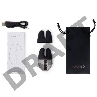 Черный вибратор с ушками Le Wand Double Vibe