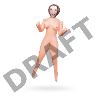 Кукла надувная Dolls-X by TOYFA Cassandra, брюнетка, с двумя отверстиями, 160 см