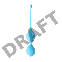 Вагинальные шарики TOYFA  A-Toys Trot, силикон, голубой, 19,5 см