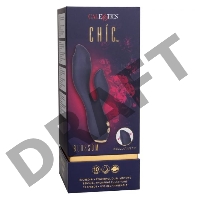 Синий вибромассажер-кролик Chic Blossom - 15,75 см.
