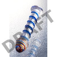 Нереалистичный фаллоимитатор Sexus Glass, стекло, прозрачный, 18 см