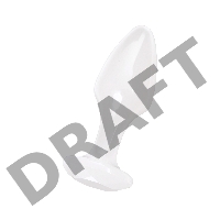 Анальная втулка TOYFA, акрил, белый, 9,5 см, Ø 3,4 см