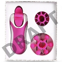 Розовый оросимулятор Clitella со сменными насадками для вращения