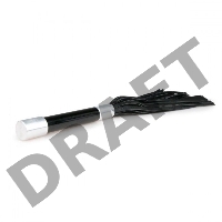 Черная плеть Easytoys Flogger With Metal Grip - 38 см.