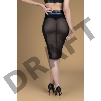 Юбка-карандаш с полупрозрачной попой из материала wet look (My Shadow) (L/XL)