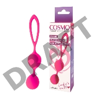Розовые вагинальные шарики с петлёй Cosmo