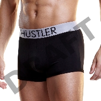 Черные мужские боксеры HUSTLER на широкой резинке из микрофибры, XL