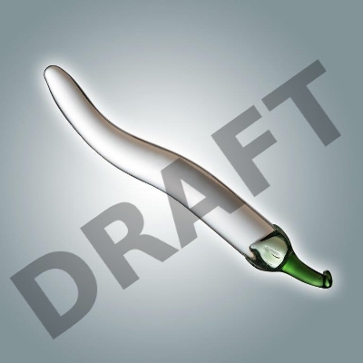 Нереалистичный фаллоимитатор. Стекло №74