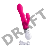 Вибратор LOVENSE Nora с клиторальным стимулятором, силикон, розовый, 20 см