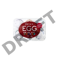 Набор нереалистичных мастурбаторо TENGA  EGG - II, TPE, белый, 6,1 см, 6 шт